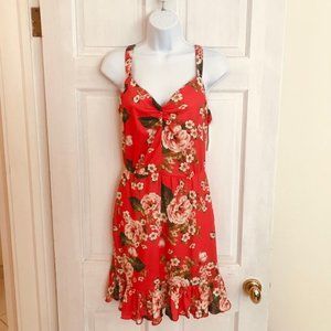 NWT Asos Cute Red Floral Mini Dress